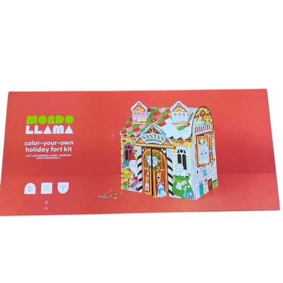 Christmas Craft Color-Your-Own Santa's Workshop Fort - Mondo Llama™ - Picture 1 of 8